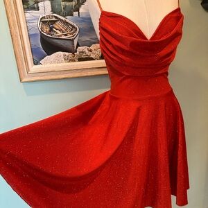 Red Spaghetti Strap Dress
